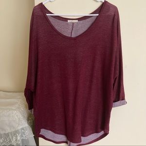 Wine red oversized sweater